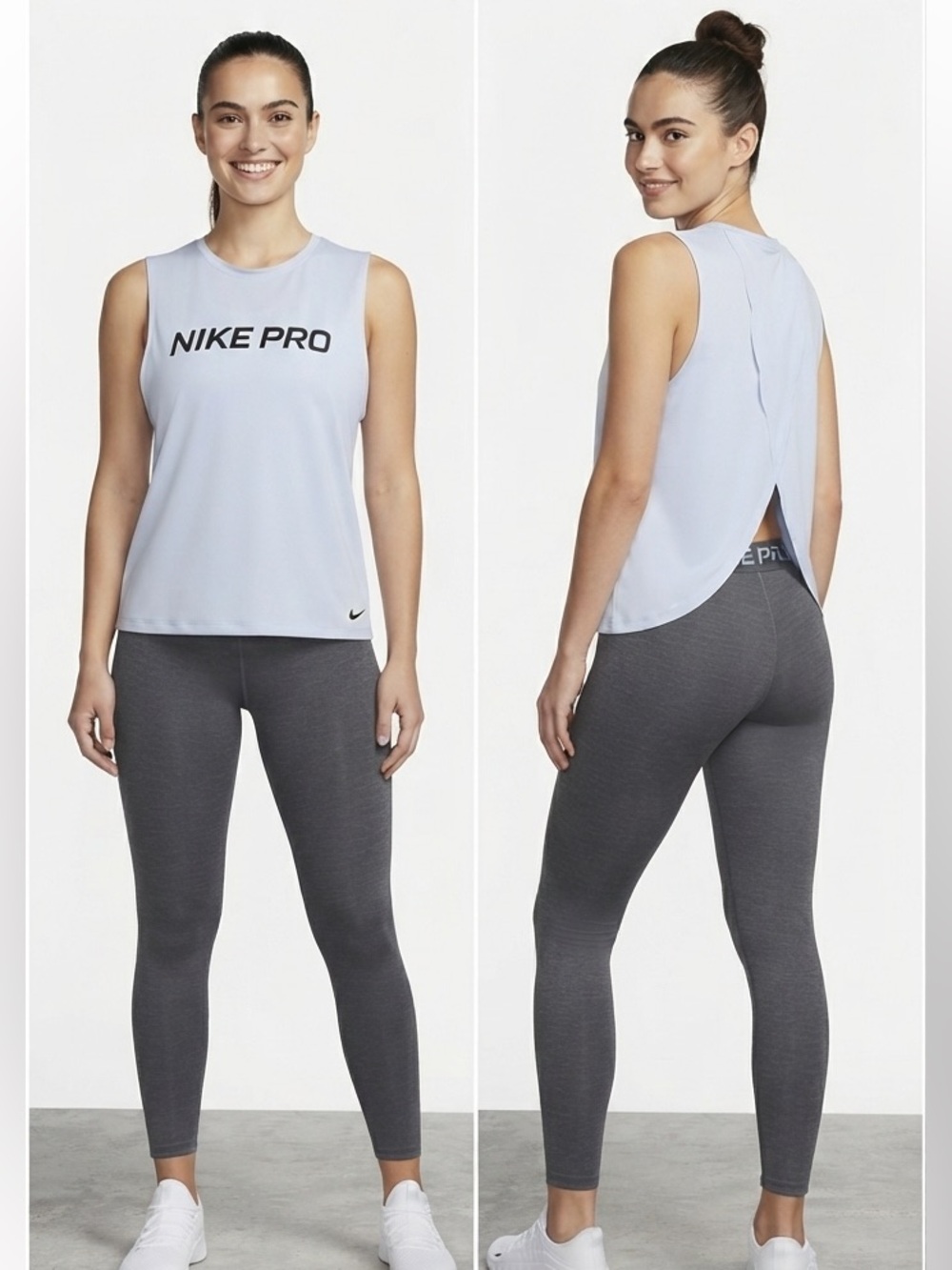 Nike Pro Dri-Fit Blue Sleeveless Tank with Scalloped Back NWT - Women’s XL